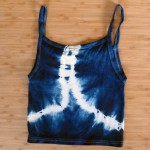 Tank Top Size S Organic Cotton Indigo Dyed Shibori 10