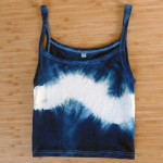 Tank Top Size S Organic Cotton Indigo Dyed Shibori 12