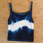 Tank Top Size S Organic Cotton Indigo Dyed Shibori 12