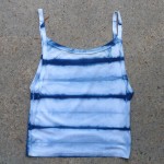 Tank Top Size L Organic Cotton Indigo Dyed Shibori 13