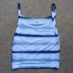 Tank Top Size L Organic Cotton Indigo Dyed Shibori 14