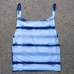 Tank Top Size L Organic Cotton Indigo Dyed Shibori 14