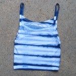 Tank Top Size L Organic Cotton Indigo Dyed Shibori 16