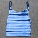 Tank Top Size L Organic Cotton Indigo Dyed Shibori 16