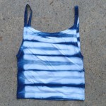 Tank Top Size M Organic Cotton Indigo Dyed Shibori 17