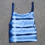 Tank Top Size M Organic Cotton Indigo Dyed Shibori 19