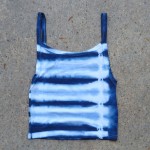 Tank Top Size M Organic Cotton Indigo Dyed Shibori 19