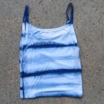 Tank Top Size S Organic Cotton Indigo Dyed Shibori 22