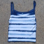 Tank Top Size S Organic Cotton Indigo Dyed Shibori 24