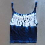 Tank Top Size S Organic Cotton Indigo Dyed Shibori 25