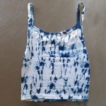 Tank Top Size L Organic Cotton Indigo Dyed Shibori 26