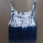 Tank Top Size L Organic Cotton Indigo Dyed Shibori 28