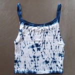 Tank Top Size L Organic Cotton Indigo Dyed Shibori 29