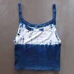 Tank Top Size M Organic Cotton Indigo Dyed Shibori 31