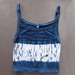 Tank Top Size M Organic Cotton Indigo Dyed Shibori 32