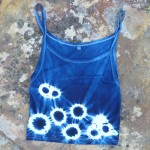 Tank Top Size L Organic Cotton Indigo Dyed Shibori 37