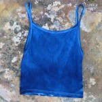 Tank Top Size L Organic Cotton Indigo Dyed Shibori 37