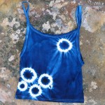 Tank Top Size L Organic Cotton Indigo Dyed Shibori 38