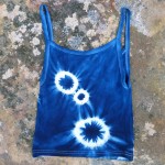 Tank Top Size S Organic Cotton Indigo Dyed Shibori 45