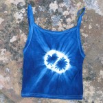 Tank Top Size S Organic Cotton Indigo Dyed Shibori 47