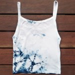 Tank Top Size S Organic Cotton Indigo Dyed Shibori 49