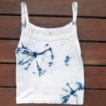 Tank Top Size S Organic Cotton Indigo Dyed Shibori 51