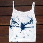 Tank Top Size S Organic Cotton Indigo Dyed Shibori 51