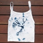 Tank Top Size S Organic Cotton Indigo Dyed Shibori 52