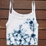 Tank Top Size M Organic Cotton Indigo Dyed Shibori 53