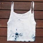 Tank Top Size M Organic Cotton Indigo Dyed Shibori 53