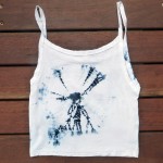 Tank Top Size M Organic Cotton Indigo Dyed Shibori 54