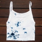 Tank Top Size M Organic Cotton Indigo Dyed Shibori 55