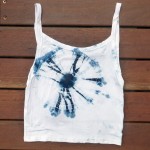 Tank Top Size M Organic Cotton Indigo Dyed Shibori 56