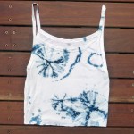 Tank Top Size L Organic Cotton Indigo Dyed Shibori 58