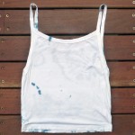 Tank Top Size L Organic Cotton Indigo Dyed Shibori 58