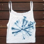 Tank Top Size L Organic Cotton Indigo Dyed Shibori 59