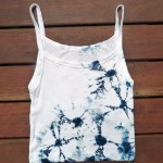 Tank Top Size S Organic Cotton Indigo Dyed Shibori 49