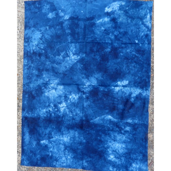 Indigo Dyed Shibori Cotton Wall Hanging